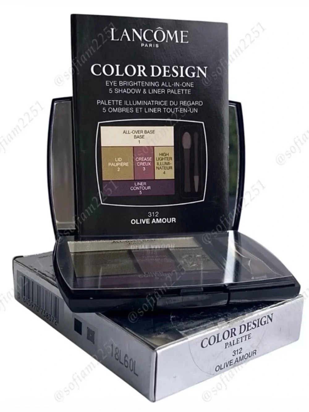 💜NEW!💜Lancome 312 Olive Amour Color Design Eyeshadow Palette BNIB! NEW!